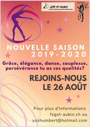 Gymnastique rythmique - Nouvelle et intense saison pour la Gym St-Aubin